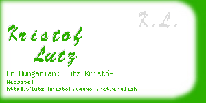 kristof lutz business card
