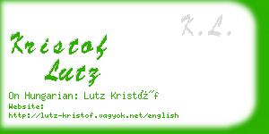 kristof lutz business card